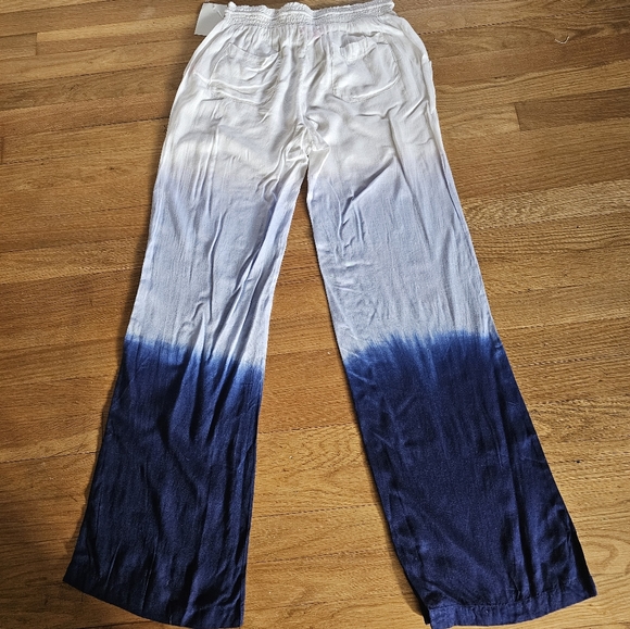 Southern Breeze Blue & White Tie Dye Beachy Pants Women's Size Small to Med NWT - Picture 4 of 16